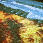 Ana Barros y Alberto Blumenschein, weaving time or Being Weaved by space, intalación interactiva,2011