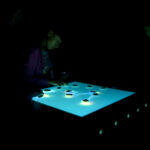 Gustavo Romano, PWRT (The Psychoeconomy War Room Table), intalación, mesa interactiva, dimensiones variables, 2011